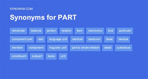 synonyms for part|fancy word for part.